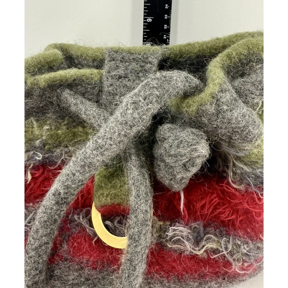 Vintage Mohair Wool Felted‎ Handbag Handcrafted Artisan Made 8
